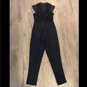 V neck lace jumpsuit